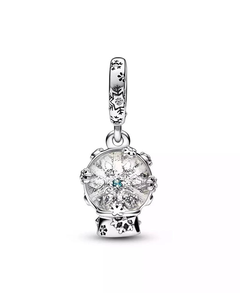 PANDORA Cubic Zirconia Snowflake Snow Globe Dangle Charm 2
