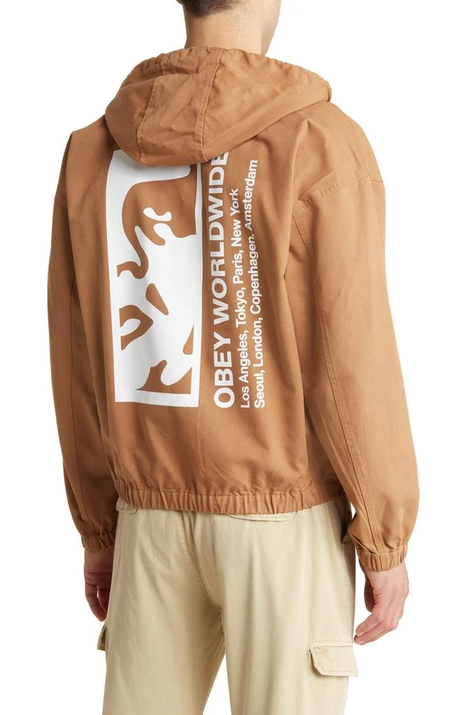 Obey Half Face Icon Zip Hoodie 2