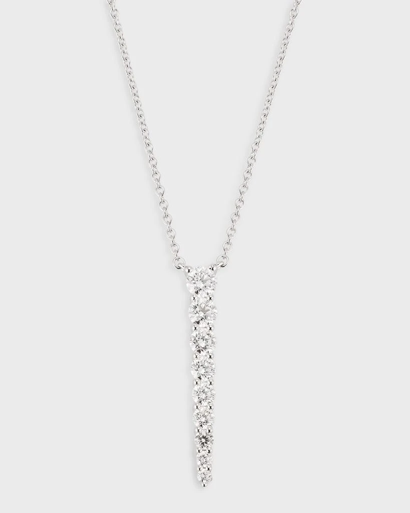 Memoire 18K White Gold Diamond Pendant Necklace, 16-18"L, 0.86tcw 1