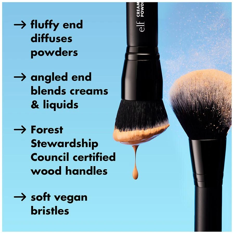 e.l.f. Cream & Powder Face Brush 1 ct 5