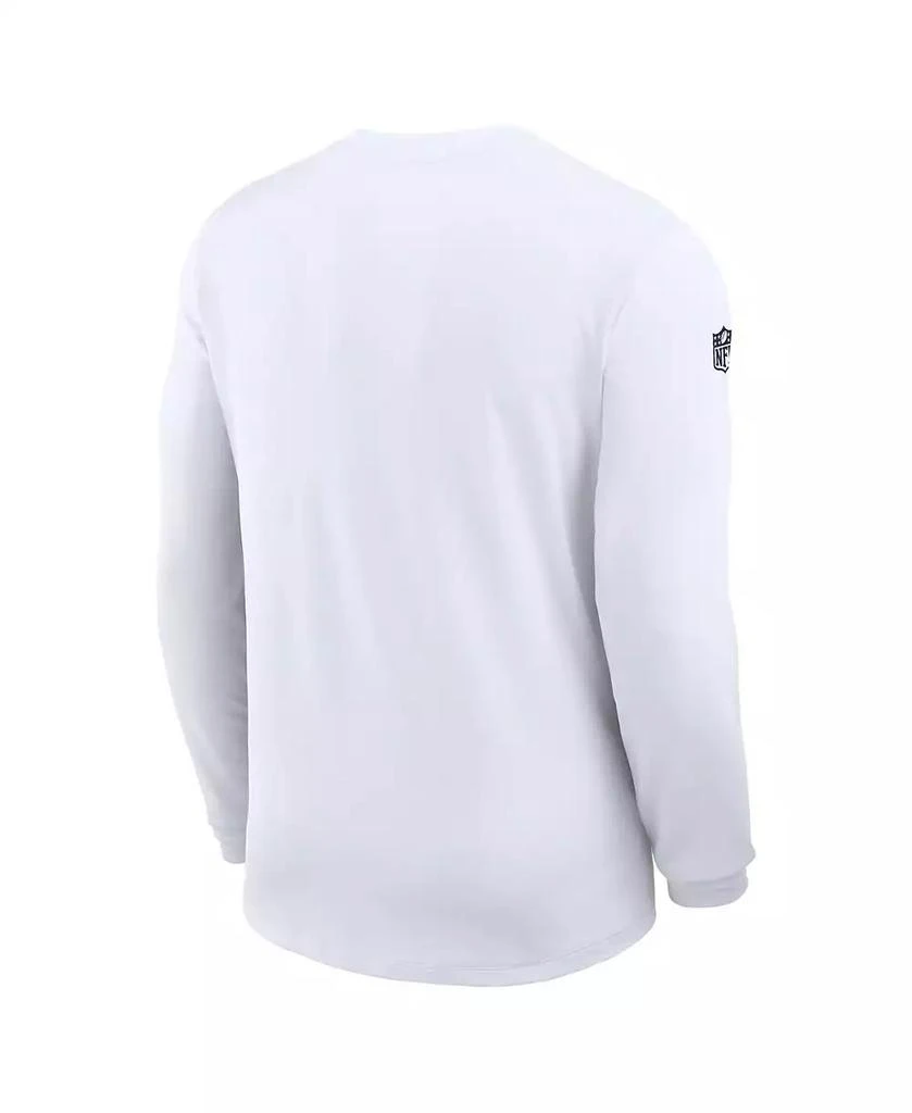 NIKE Men's White Dallas Cowboys Sideline Coaches UV Performance Long Sleeve T-Shirt 3