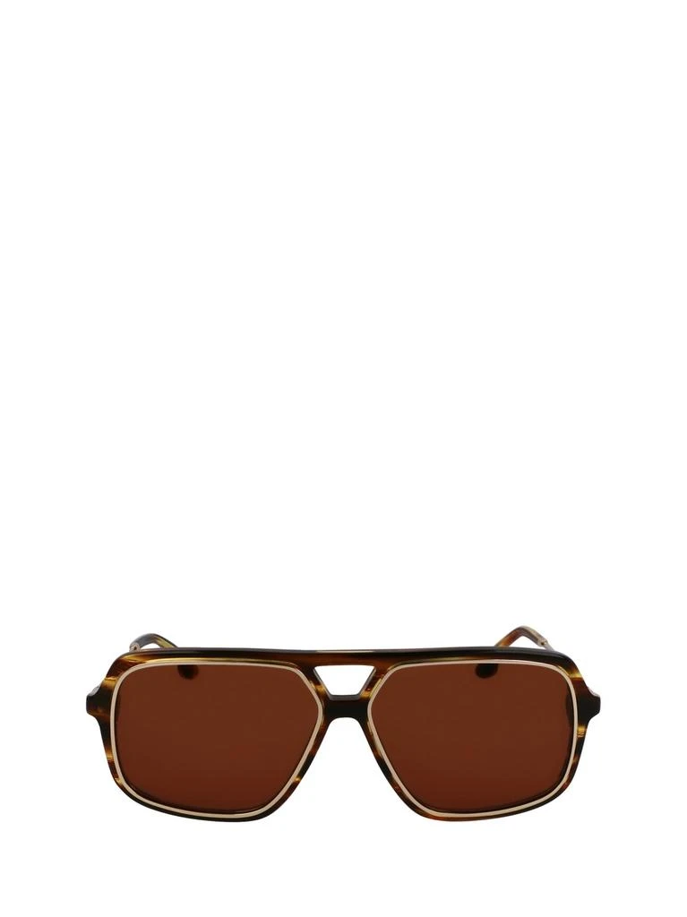 Victoria Beckham Victoria Beckham Double Bridge Aviator Frame Sunglasses 1