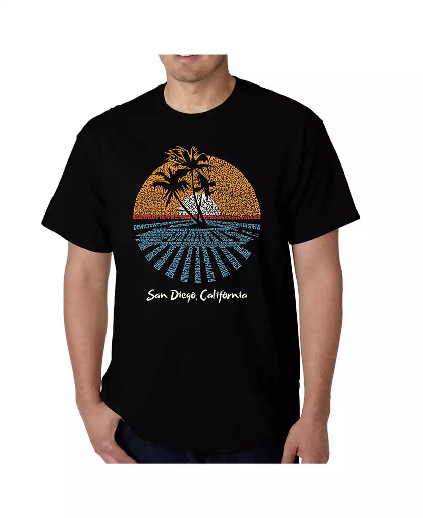 LA Pop Art Men's Word Art - Cities in San Diego T-Shirt