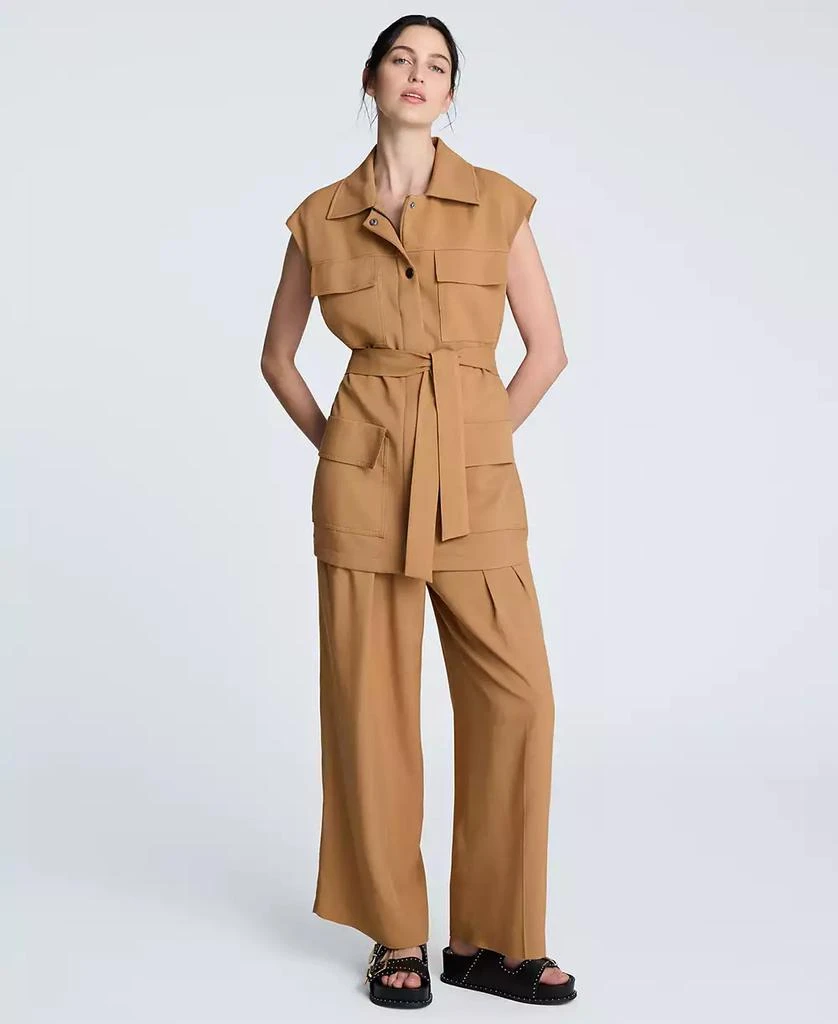 Kenneth Cole Women's Vision Twill Belted Cargo Vest 2