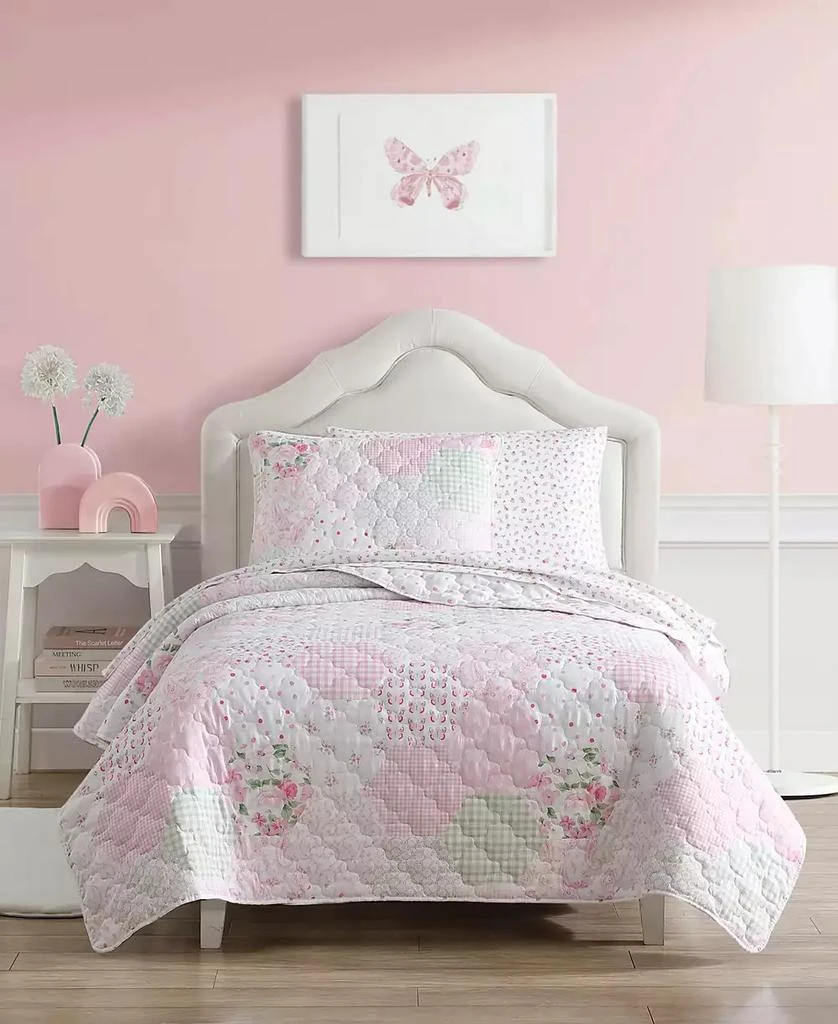 Laura Ashley Ellyn Reversible 3 Piece Quilt Set 1