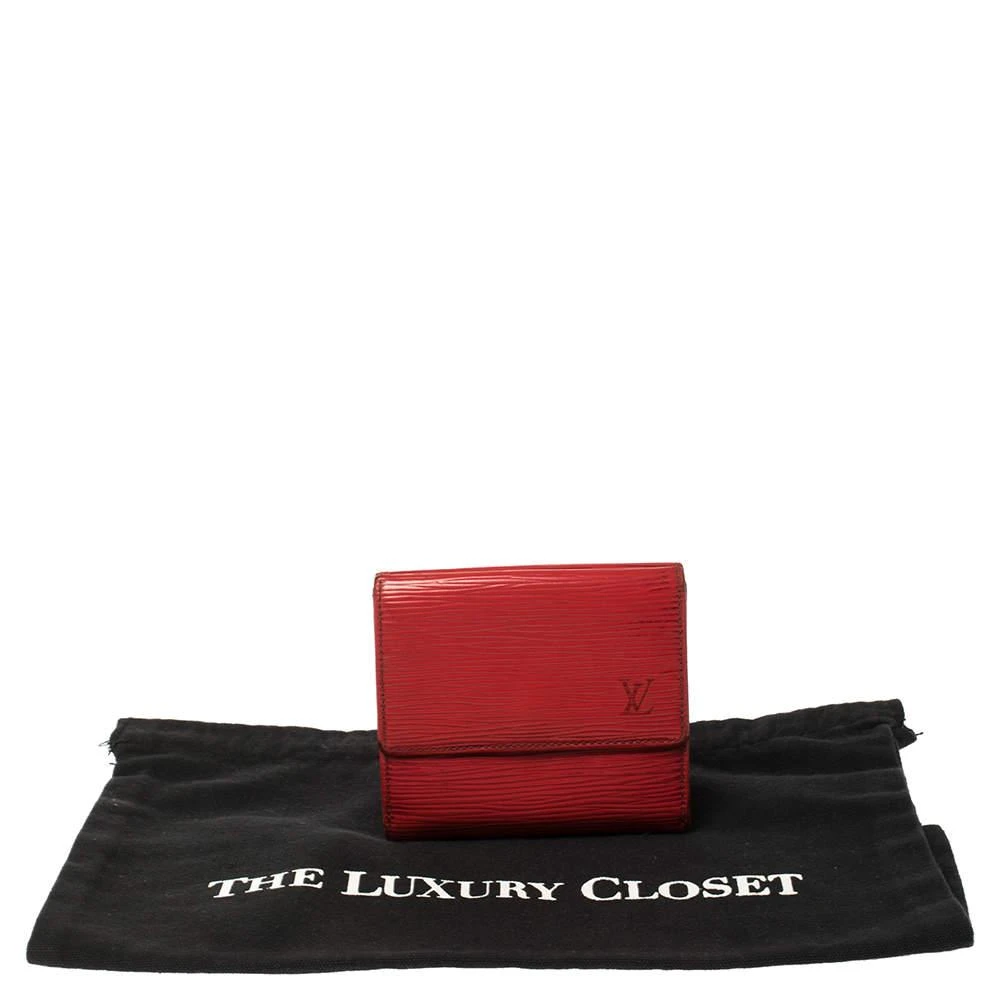 Louis Vuitton Louis Vuitton Red Epi Leather Elise Wallet 13