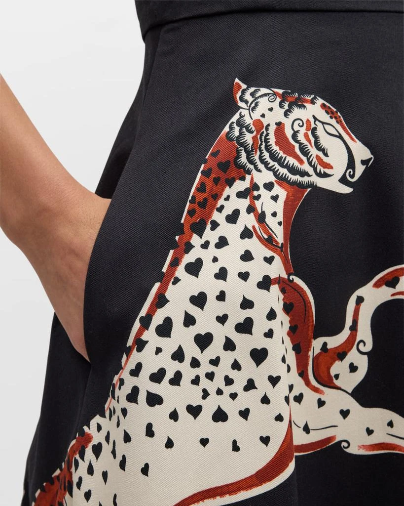 LA DOUBLE J Sophia Leopard-Print Sleeveless Midi Dress 5