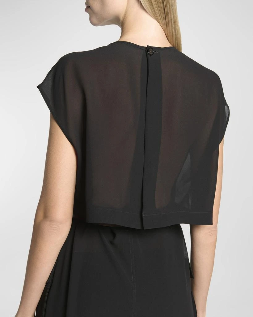 Yves Saint Laurent Combinaison Sleeveless Belted Silk Chiffon Utility Jumpsuit 6