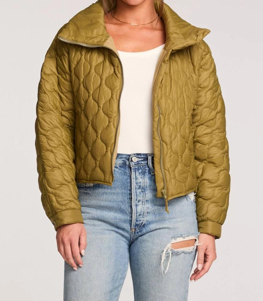 Saltwater Luxe Lioria Long Sleeve Jacket In Fern