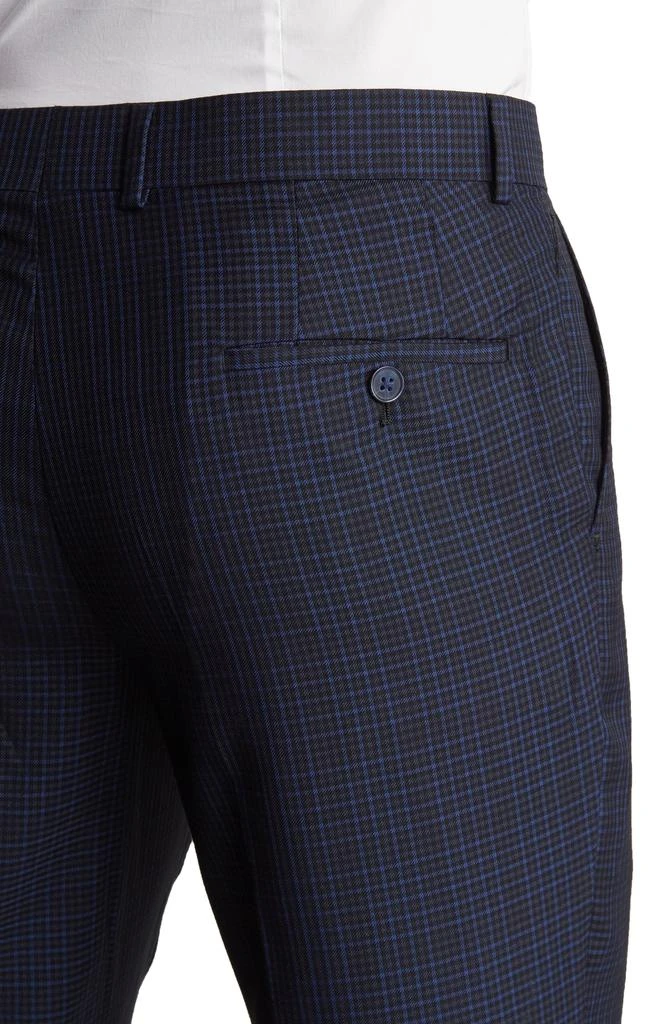 SAVILE ROW CO Hoxton Navy Grid Check Two-Button Notch Lapel Suit 5