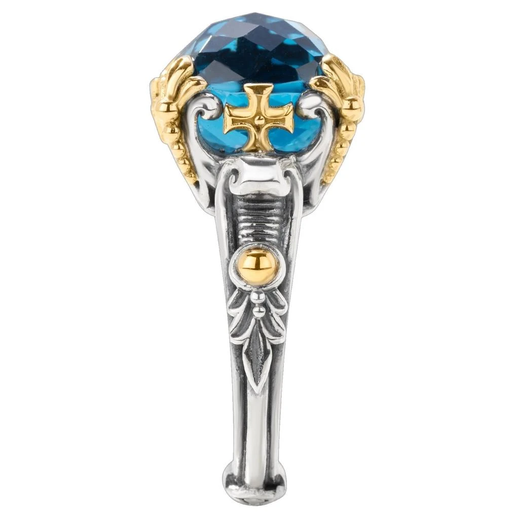 Konstantino Anthos Sterling Silver 18k Yellow Gold & Spinel Ring DMK2124-478 S8 3