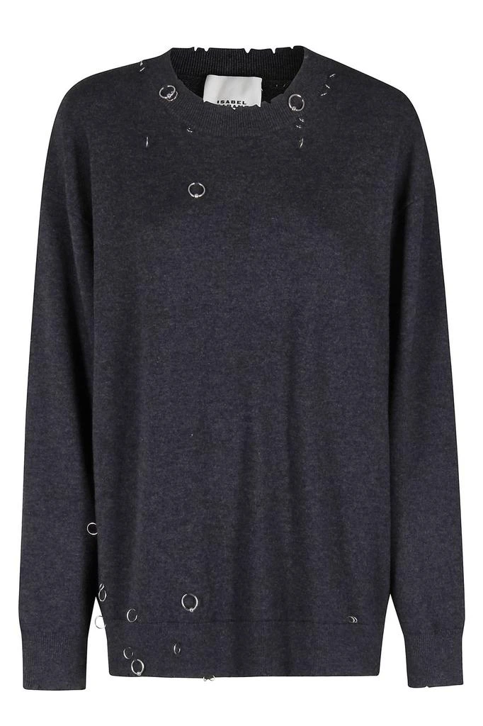 Isabel Marant Isabel Marant	Ring-Embellished Distressed Jumper 1