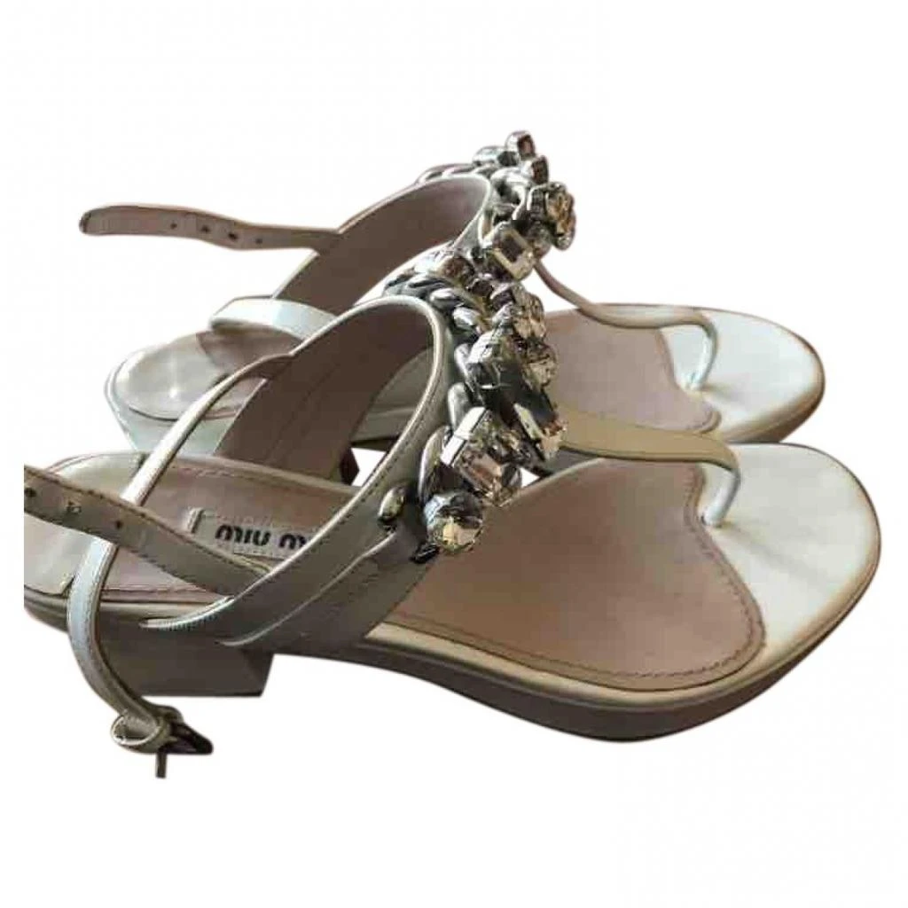 Miu Miu Miu Miu Leather flip flops 1