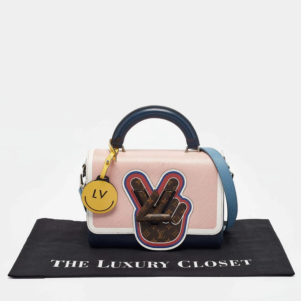Louis Vuitton Louis Vuitton Blue/Multicolor Epi Leather Peace Love Twist MM Top Handle Bag 12