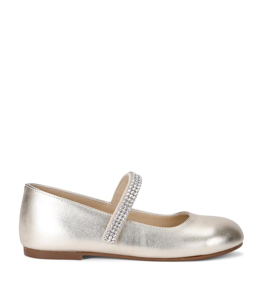 Babywalker Crystal-Strap Ballet Flats