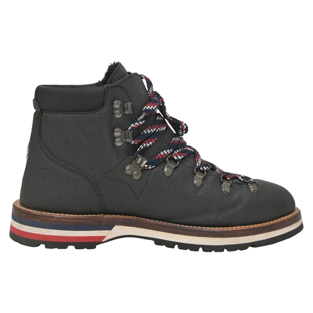 Moncler Moncler Peak Hiking Boots in Black Pebble Grain Leather 1
