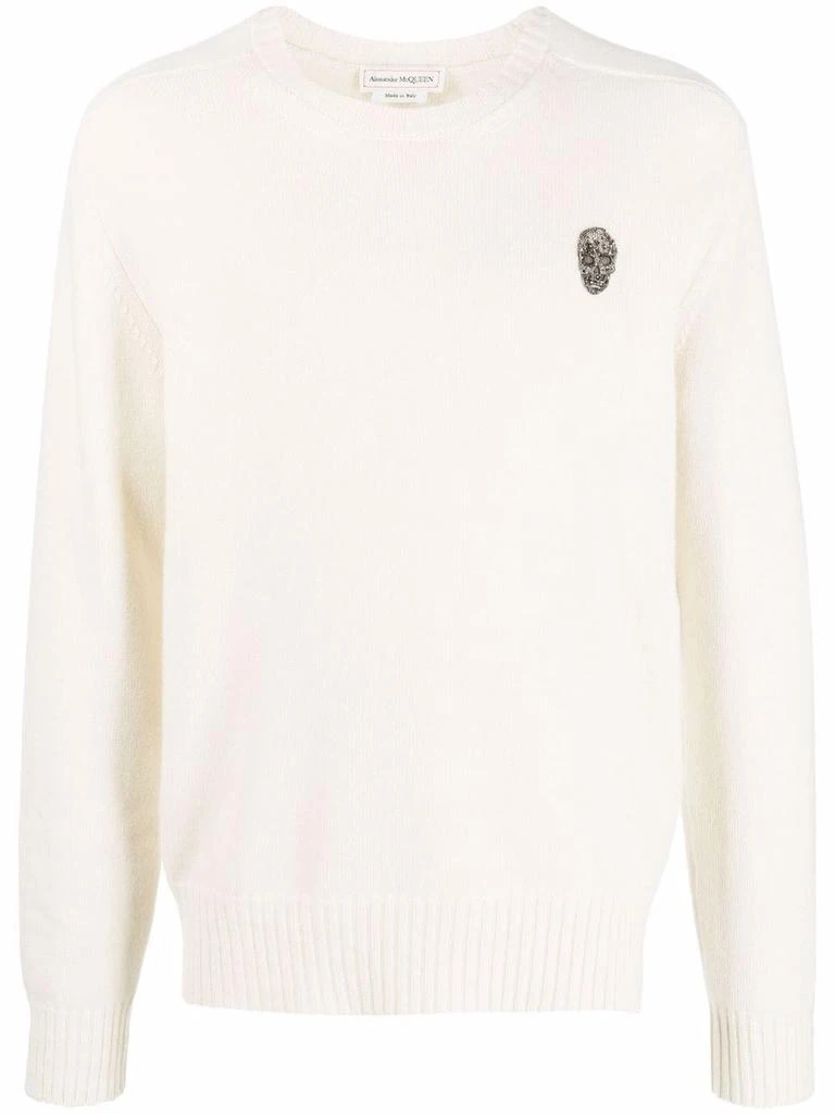 Alexander McQueen skull-motif cashmere jumper - men 1