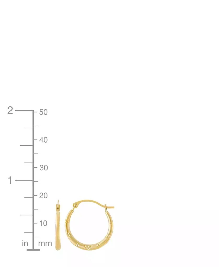 Macy's Patter Hoop Earrings in 14K Yellow Gold 5