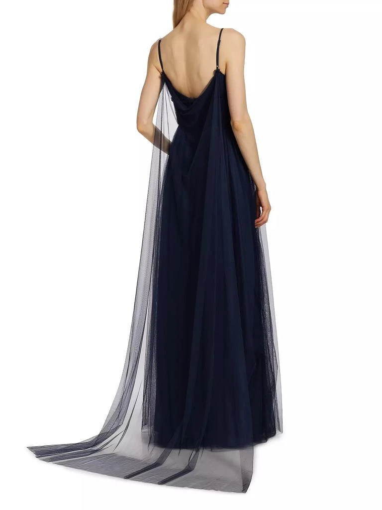 Vera Wang Bride Manuela Tulle Cape A-Line Gown 5