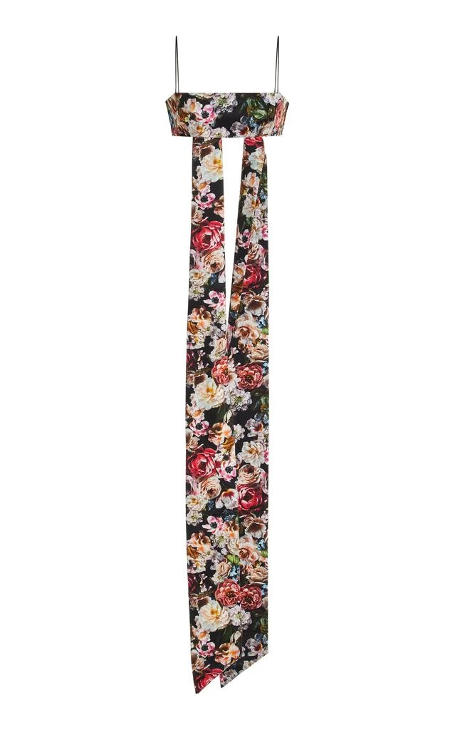 Adam Lippes Adam Lippes - Floral Duchess Satin Bandeau Crop Top - Floral - US 4 - Moda Operandi 1