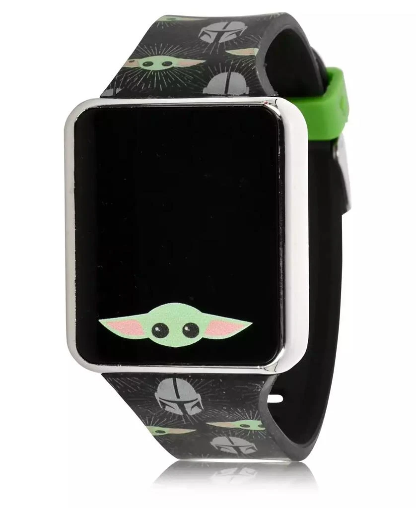 Accutime Star Wars Kid's Baby Yoda Touch Screen Black Silicone Strap LED Watch, 36mm x 33 mm 2