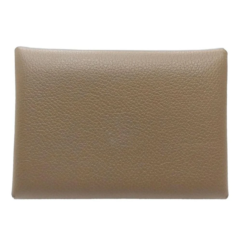 Hermes Etoupe Chevre Myzore Leather Coin Purse/Coin Case (Pre-Owned) 1