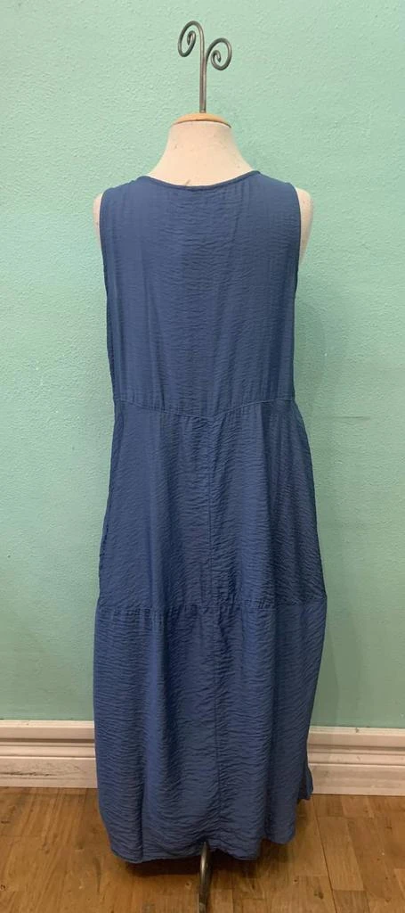 chinese dress ladies Cut-Loose Linen Bubble Dress Black 100% Linen main image 0