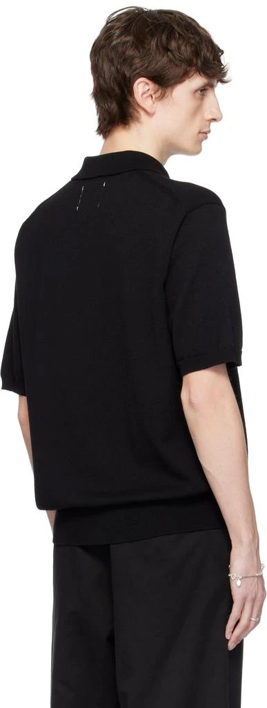 TAKAHIROMIYASHITA TheSoloist. Black Regular Fit Collar Short Sleeve Polo 3