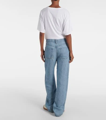 The Row Tarley mid-rise linen wide-leg jeans 3