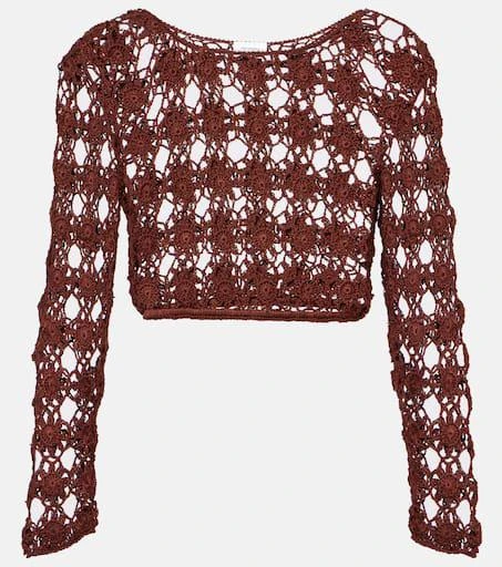 ANNA KOSTUROVA Bella crochet cotton crop top 1