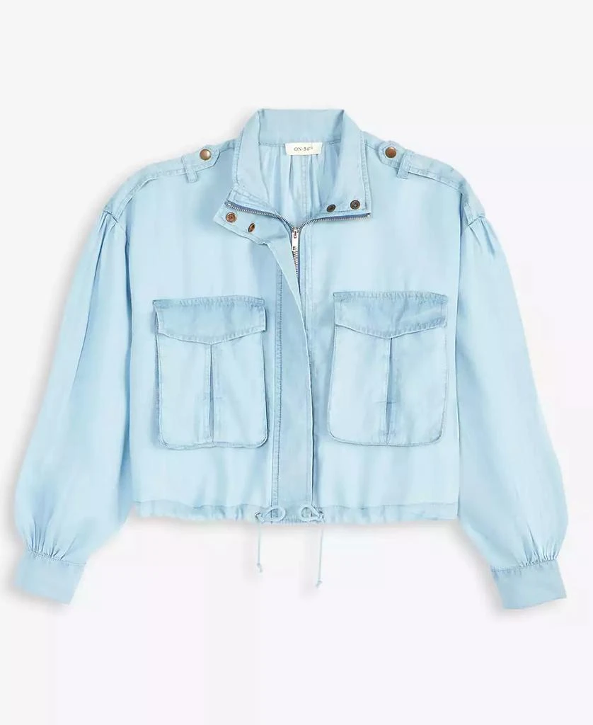 On 34th Women's Chambray Cropped Jacket, Exclusively at Macy's 5