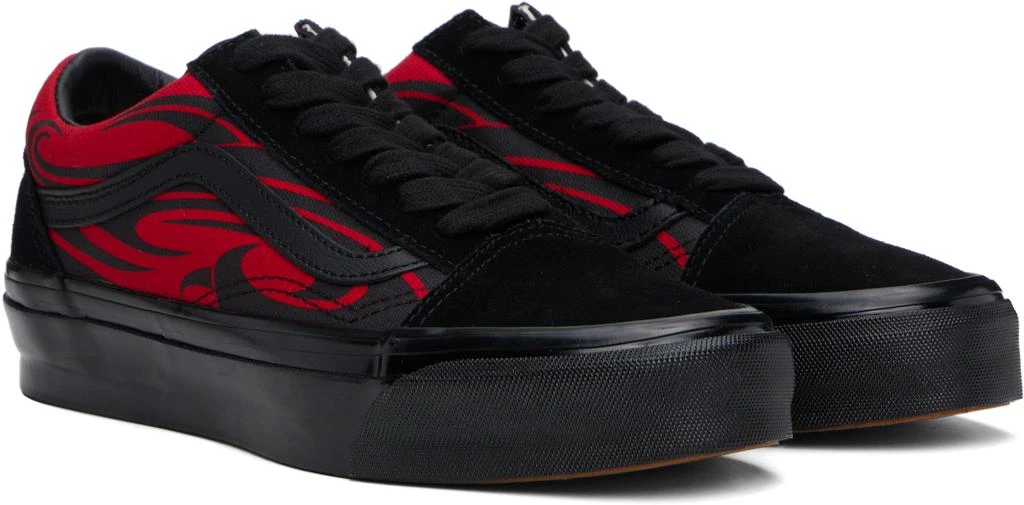 Vans Black & Red Premium Old Skool Sneakers 4