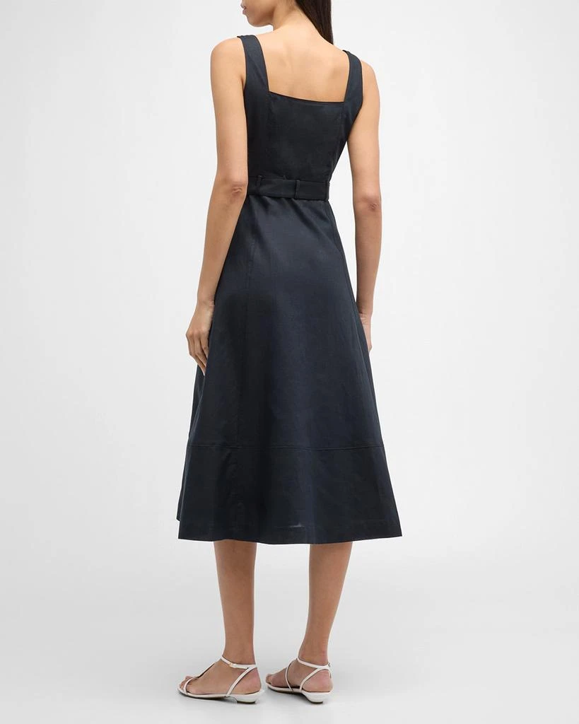 Paige Arienne Belted A-Line Midi Dress 4