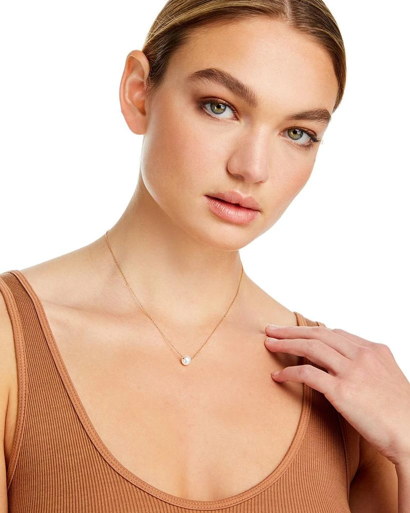 Bloomingdale
s Cultured Freshwater Pearl Floating Pendant Necklace in 14K Yellow Gold, 16-18" 2