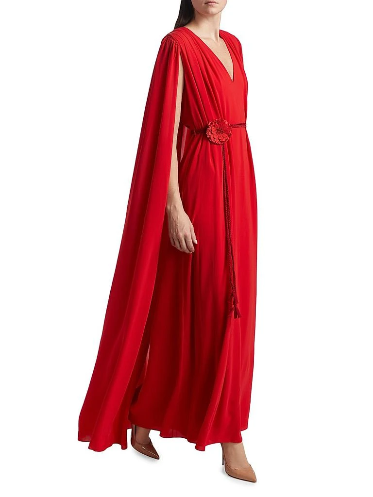 Alice + Olivia Zenaida Maxi Cape Dress 2
