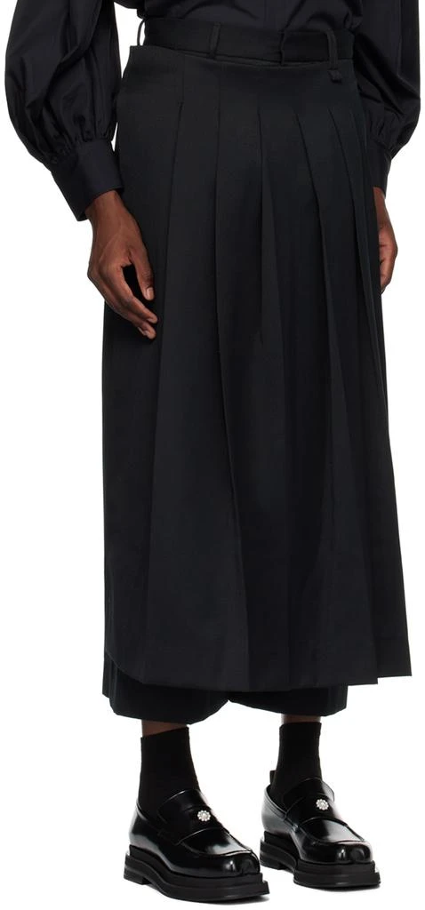 Simone Rocha Black Pleated Apron Overlay Trousers 2