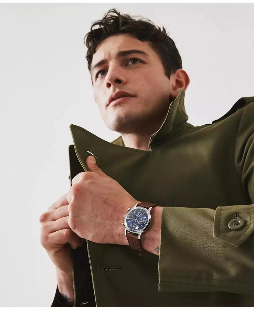 Timex Men
s Chronograph Brown Leather Watch, 40mm 6