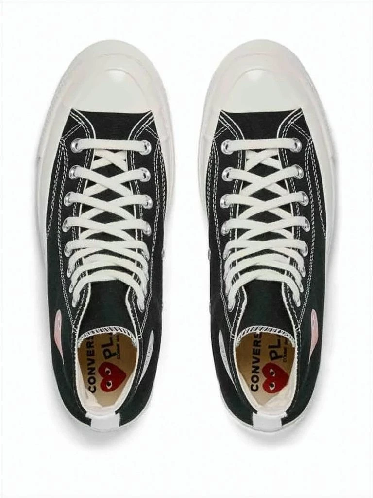 Comme des Garcons High-Top Sneakers With Classic Canvas Upper And Iconic Heart Detail 3