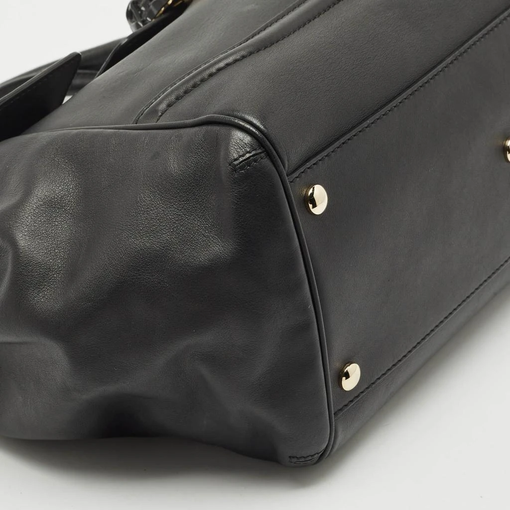 Versace Versace Black Leather Drawstring Empire Palazzo Tote 13