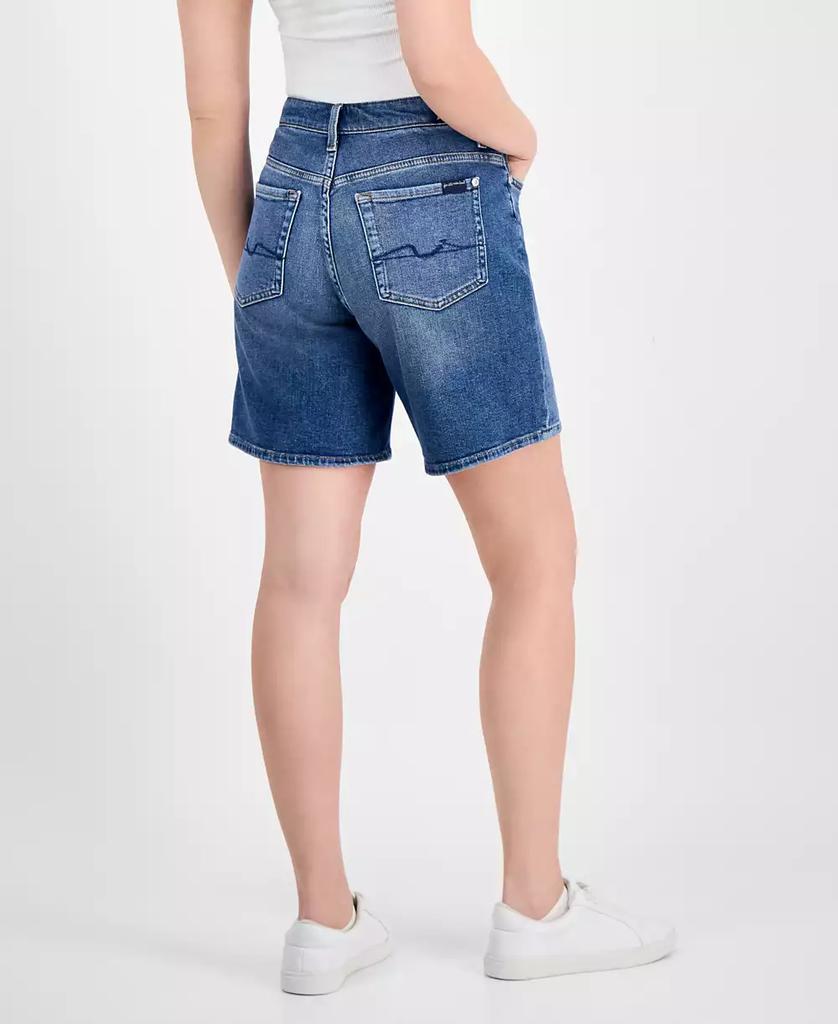 7 For All Mankind Women's Cotton High-Rise Boy Shorts