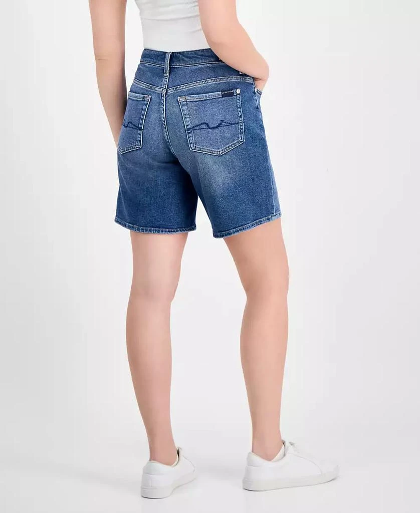 7 For All Mankind Women's Cotton High-Rise Boy Shorts 2