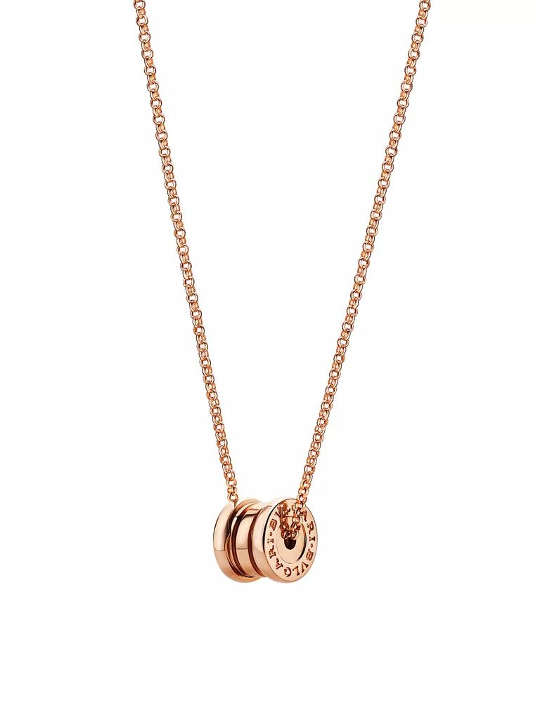 BVLGARI B.Zero1 18K Rose Gold Mini Spiral Pendant Necklace 1