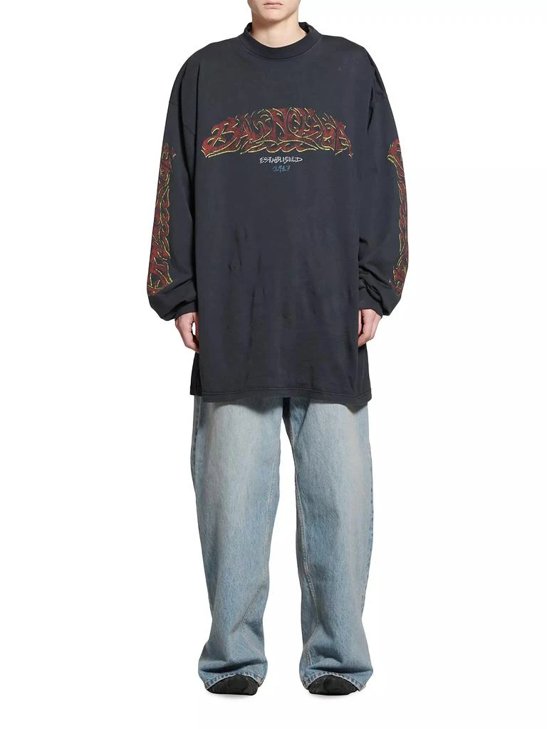 Balenciaga Offshore Long Sleeve Oversized T-Shirt 3