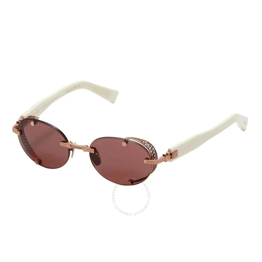 Balmain Monsieur Brown Oval Unisex Sunglasses BPS-153B-53 1