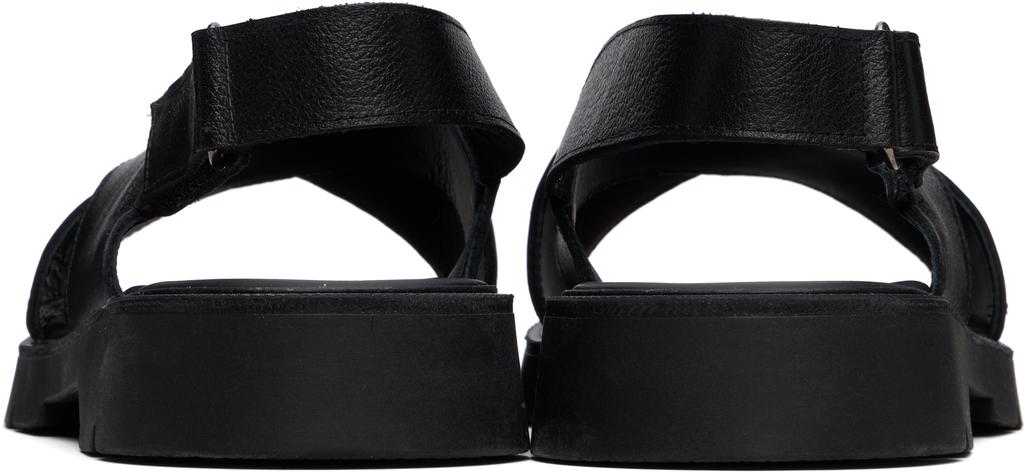KLEMAN Black Ilot Oak Sandals