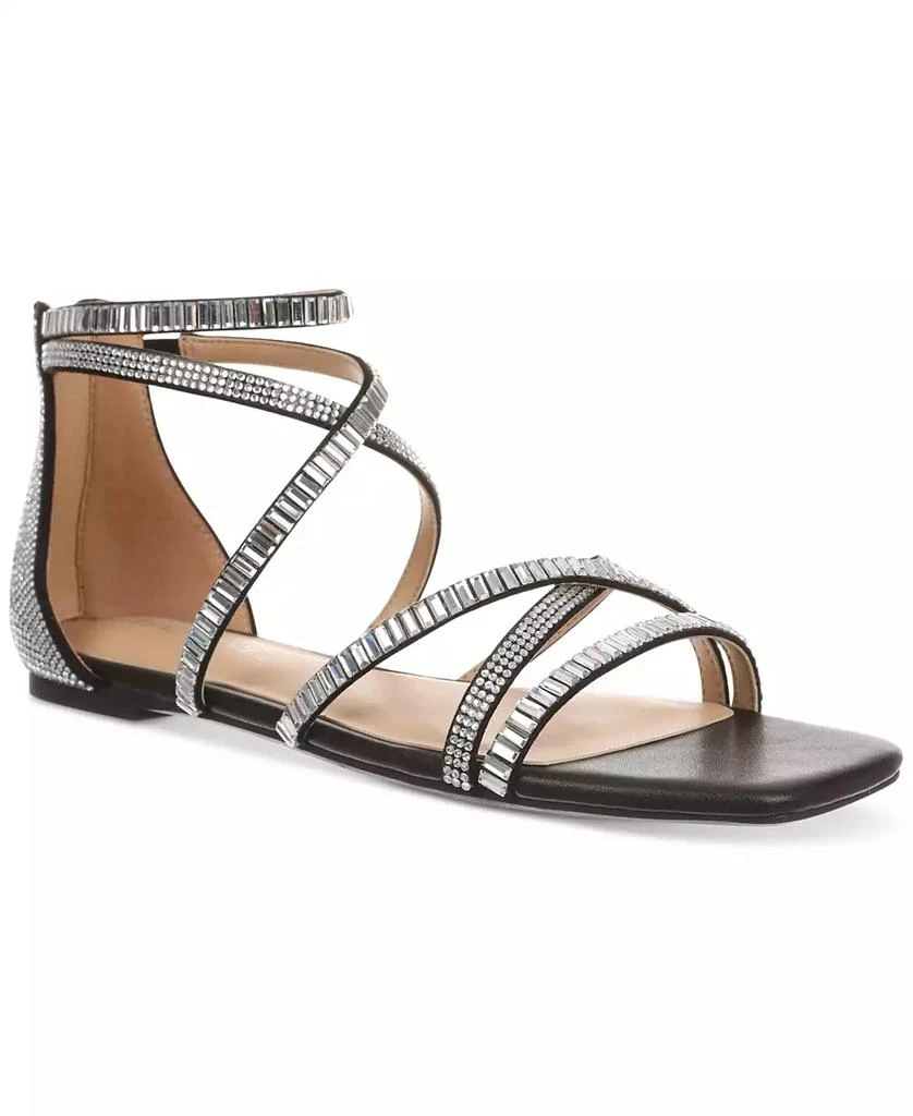 Thalia Sodi Women's Dana Embellished Strappy Flat Sandals 1
