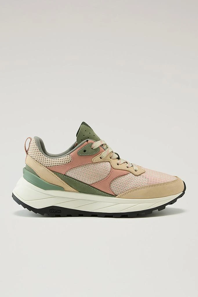 WOOLRICH Running Sneakers in Ripstop Fabric and Nubuck Leather - Women - White 1