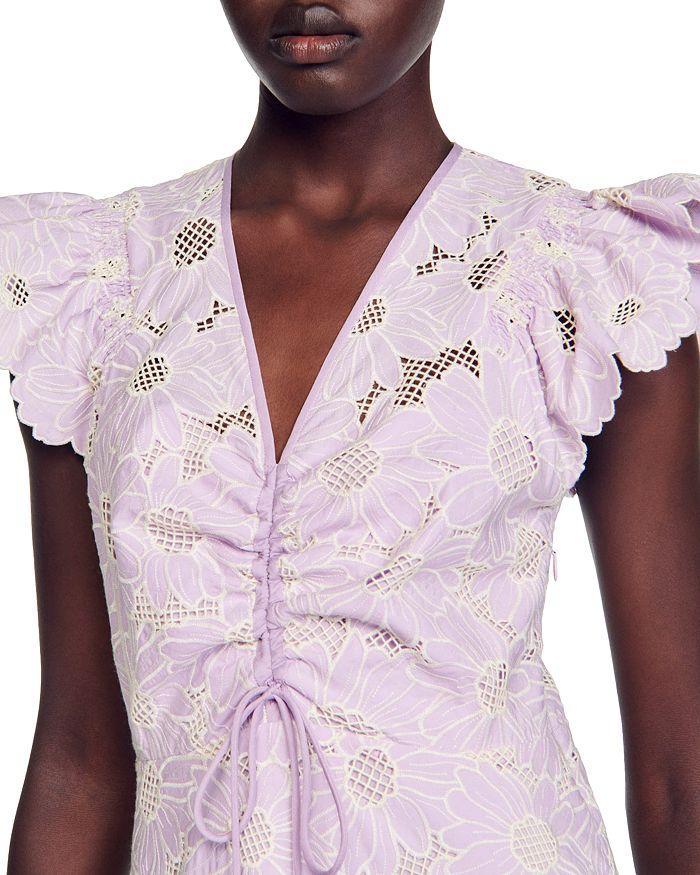 Sandro Danie Floral Lace Mini Dress