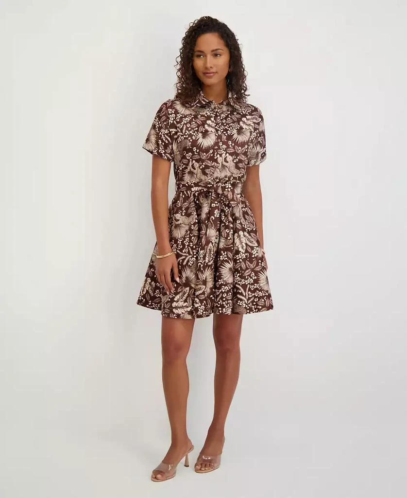 Kensie Women
s Printed Short-Sleeve Shirtdress 1