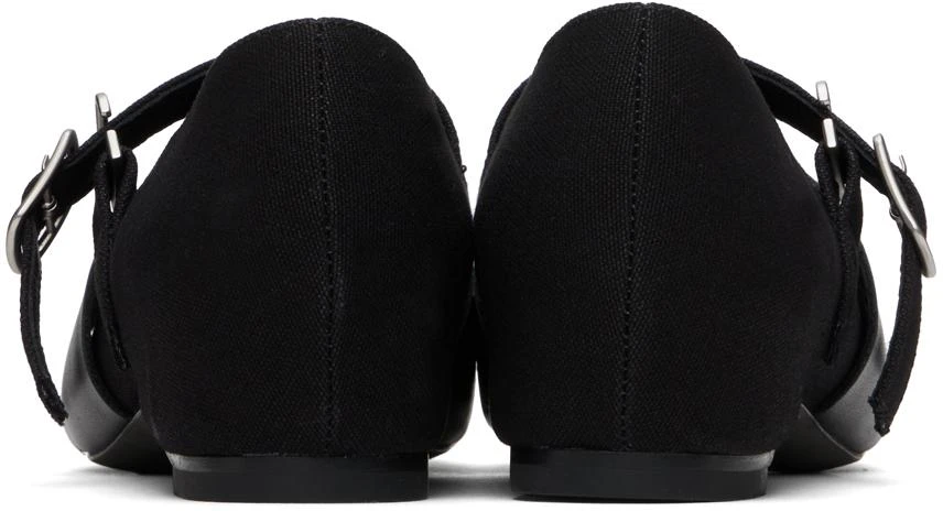 YOHJI YAMAMOTO Black Strap Ballerina Flats 2